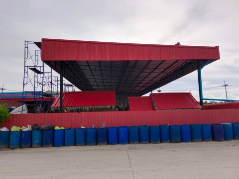 งานติดตั้งโครงหลังคาโกดัง